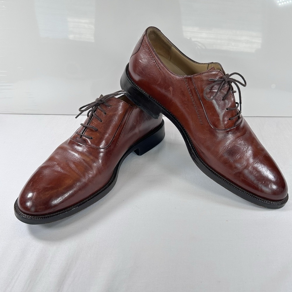 Johnston & Murphy Men's 11.5 Shoes Brown Leather Oxford Dress Shoes Lace Up